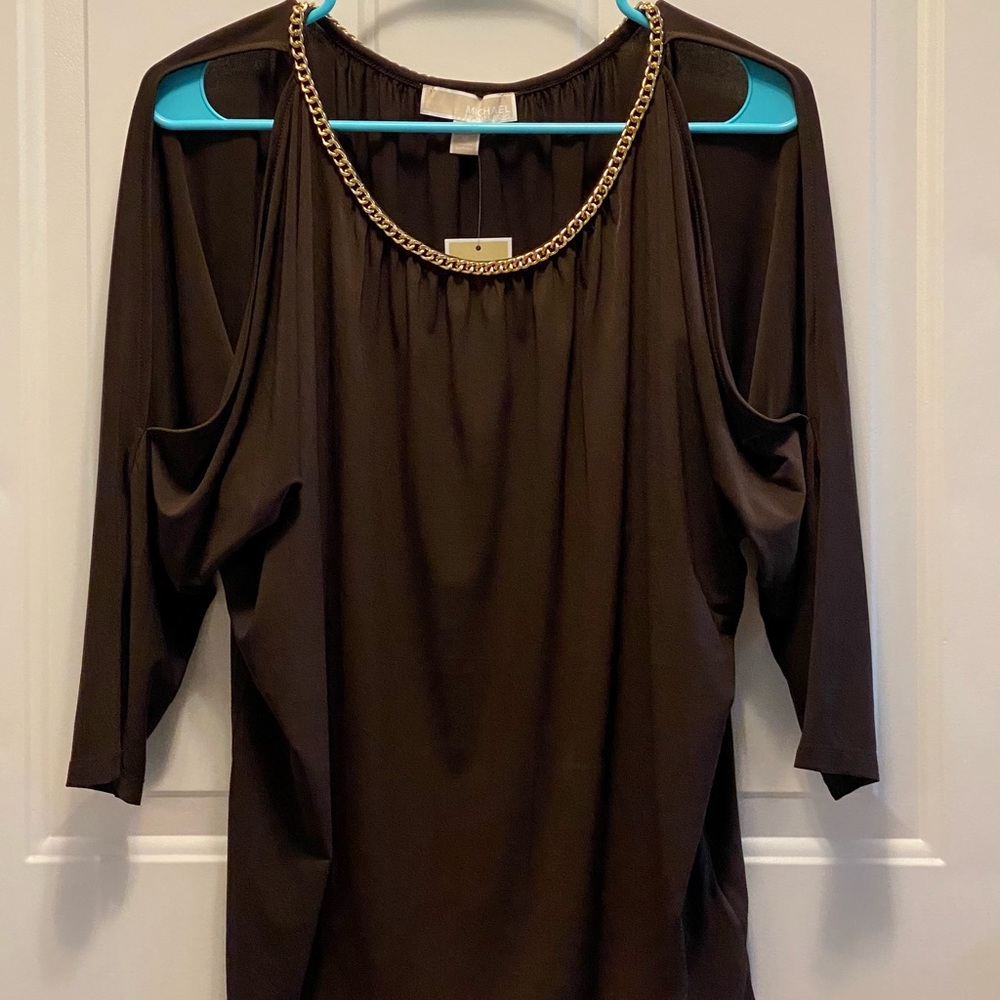 Micheal Kors brown blouse
